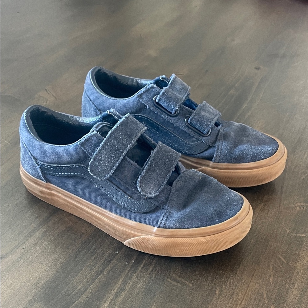 Vans Kids Navy and Brown Sneakers